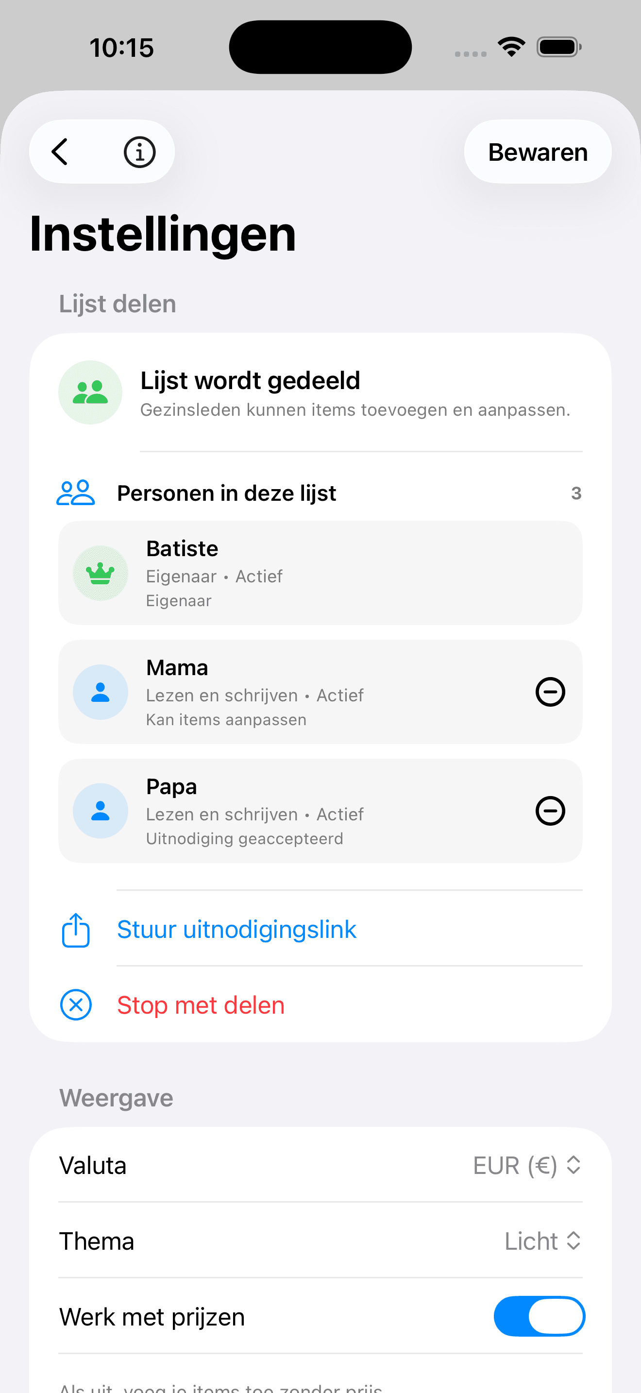 InMandje scherm 2