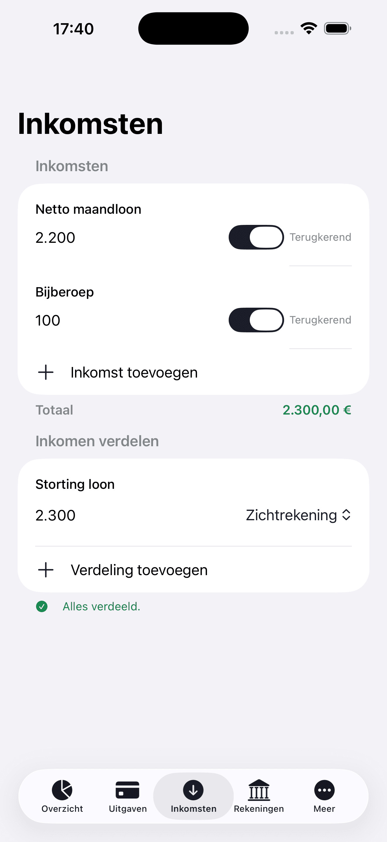 GeldInzicht scherm 4